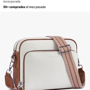 White and Brown Crossbody Bag